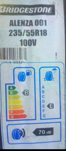 PNEU 235/55R18 100V BRIDGESTONE ALENZA 001