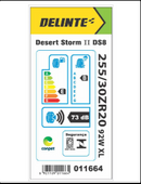 PNEU 255/30R20 92W DELINTE DESERT STORM II DS8