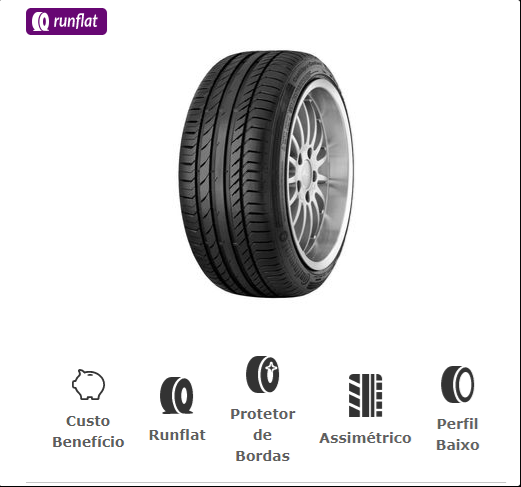 PNEU 275/40R20 106W XL FR CONTINENTAL CONTISPORTCONTACT 5 RUN FLAT